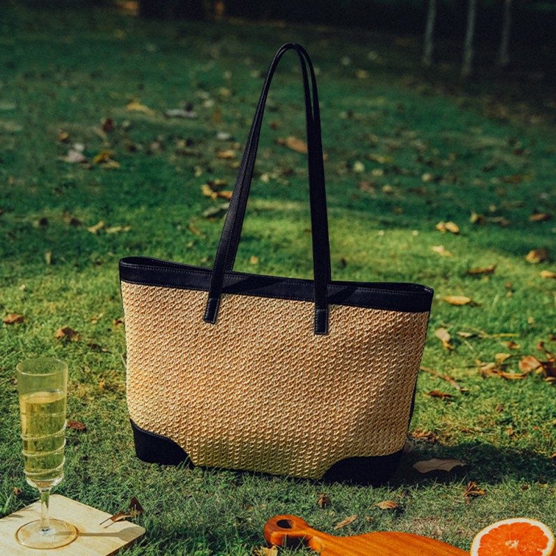 Woven commuter casual college student shoulder bag