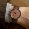 Walnut. A niche wooden watch with a simple Japanese-style retro design. It's a creative wooden men's watch